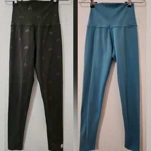 Barre3 High-Rise Studio Leggings - Shadow Rainbow & Dark Teal - Small